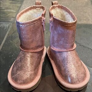 Baby Gap Sparkly Pink Toddler Boots, Size 5